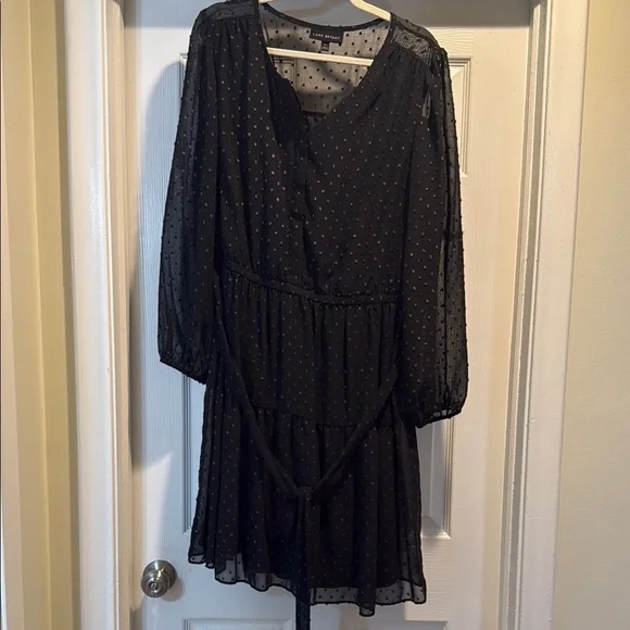 chinese dress ladies Lane Bryant Women's Black Ruffle Spandex Stretchy Sleeveless Dress main image 0